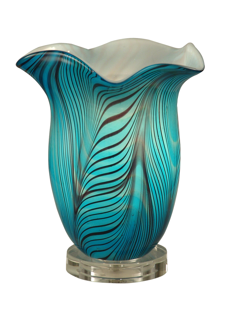 Loyola Hand Blown Art Glass Accent Table Lamp